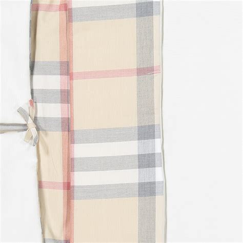 pink burberry baby grow